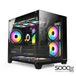 Huntkey S960 StormX Full View Empty PC Case without Fans -Black