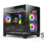 Huntkey S960 StormX Full View Empty PC Case without Fans -Black
