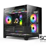 Huntkey S960 StormX Full View Empty PC Case without Fans -Black