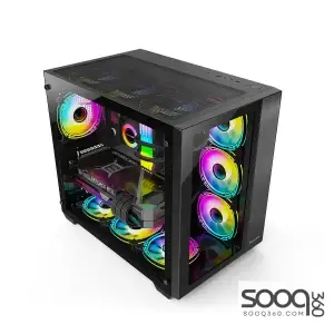 Huntkey S980 Tornado Full View Empty Gaming Case -Black