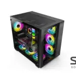 Huntkey S980 Tornado Full View Empty Gaming Case -Black