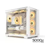 Huntkey S980 Tornado Full View Empty Gaming Case -White