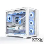 Huntkey S980 Tornado Full View Empty Gaming Case -White