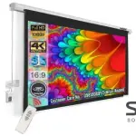 Motorized Projector Screen Wall Mount (2mx2m) with Remote