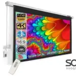 Motorized Projector Screen Wall Mount (2mx2m) with Remote