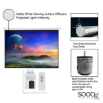 HAING SCREEN-3M-3M-R Electric Projector Screen White Steel Case 341*14*13cm