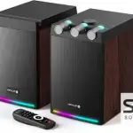 HPYLIFAll.H in One SL-70 Wireless RGB Bookshelf Speakers with Remote 50W