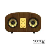 E-3401 Walnut Wood Grain Metal Bluetooth Speaker