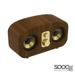 E-3401 Walnut Wood Grain Metal Bluetooth Speaker