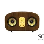 E-3401 Walnut Wood Grain Metal Bluetooth Speaker