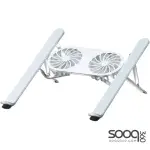 N3 Adjustable Aluminum Laptop Stand with Cooling Fan -Grey