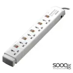 Huntkey SZC502 5 Port Surge Protector Power Strip 3M Cable MK Plug