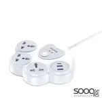 Huntkey SZN307C F2O Charger Pub Station Surge Protect Power Strip MK Plug 1.5M