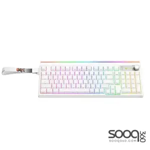 Meetion VibeKey B98 98% Tri-Mode Wireless Bluetooth Wired Membrane Gaming Keyboard -White