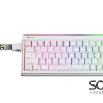 Meetion VibeKeyB68 68% Wireless Membrane RGB Gaming Keyboard -White