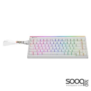 Meetion VibeKeyB75 Compact 75% Wireless Membrane Gaming Keyboard -White