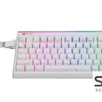 Meetion VibeKeyB75 Compact 75% Wireless Membrane Gaming Keyboard -White