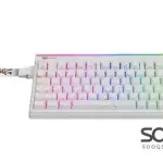 Meetion VibeKeyB75 Compact 75% Wireless Membrane Gaming Keyboard -White