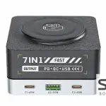 7-IN-1 WLX-R8C Magnetic Wireless Smart Multi-Port Desktop Charger 80W