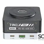 7-IN-1 WLX-R8C Magnetic Wireless Smart Multi-Port Desktop Charger 80W