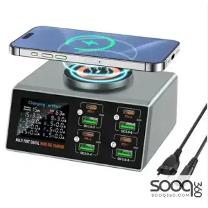 9 in 1 WLX-X9S Multi Port Digital Desktop Wireless Charging Station