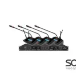 AISP WM-6214 4 Channel UHF Wireless Conference Microphone