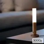 مصباح ليد خشبي بمستشعر للحركة