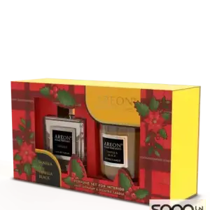 كت عطر 150 مل فانيلا بلاك + شمعه فانيال بلاك
