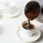 ماكينة القهوة التركية  الستيل من ماركة سايونا