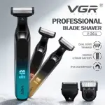 ماكينة حلاقة VGR مقاومة للماء مع راس تنعيم احترافية V-361