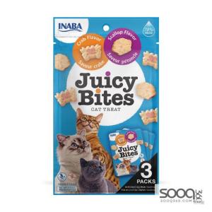 مكافئة للقطط JUICY BITES Crab and Scallop Flavors INABA