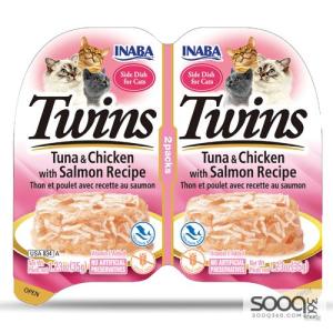 مكافئة للقطط TWINS Tuna & Chicken with Salmon Recipe