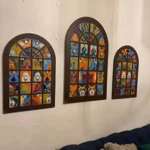 طقم ديكور جداري يدوي ثلاث قطع