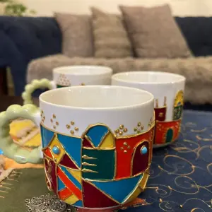 مج نسكافيه نقش يدوي