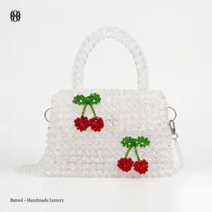 حقيبة خرز يدوية - كرزة | Cherry Bloom 🍒