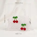 حقيبة خرز يدوية - كرزة | Cherry Bloom 🍒