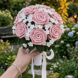 باقة ورد كروشيه