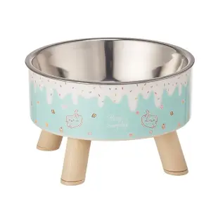 وعاء طعام للحيوانات الأليفة بتصميم "آيس كريم" The High Pet Food Bowl