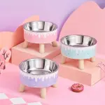 وعاء طعام للحيوانات الأليفة بتصميم "آيس كريم" The High Pet Food Bowl