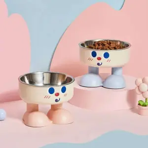 وعاء طعام للحيوانات الأليفة بتصميم وجه The High Pet Food Bowl