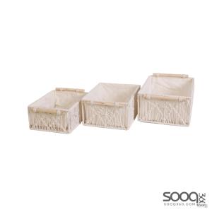 Storage Box Set-Grey/Beige-34x16.5x10cm/31x14x10cm