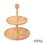 Serving Plate 2 Tiers-Brown-20cm/25cm