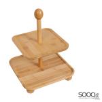 Serving Plate 2 Tiers-Brown-20cm/25cm