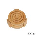 Coaster Set-Brown-4 Pcs