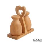 Wooden Saltcellar-Brown-2 Pcs