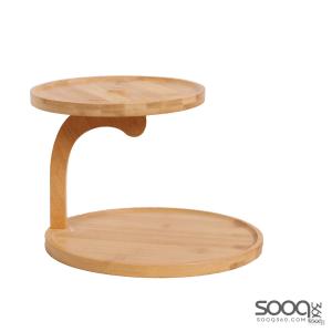 Serving Plate 2 Tiers-Brown-20cm/25cm