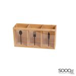 Cutlery Holder-Brown-Wooden