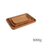 Tray Set-Brown-22x11.5cm/27x6.4cm/33x22cm
