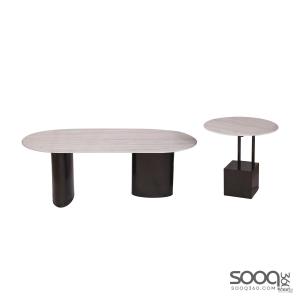 Baity-Coffee Table-White-120*60 50*50-3 cartons/1 SET-120x60cm