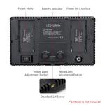 ⁧E800 3-color temperature 40W 3200K-5600K LED Flat Panel Lights Live Broadcast Fill Light، EU Plug⁩